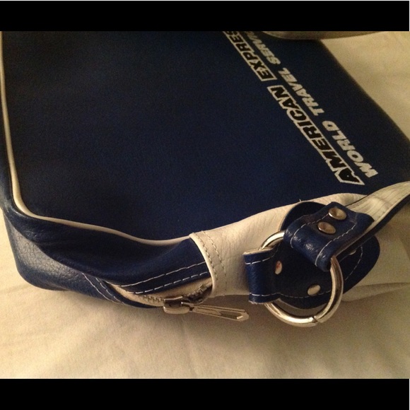 Vintage American Express Blue Chic Travel Tote Bag - Picture 4 of 6
